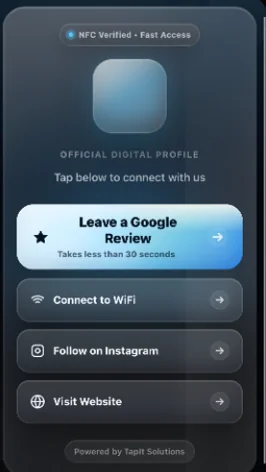 TapIt branded customer page preview