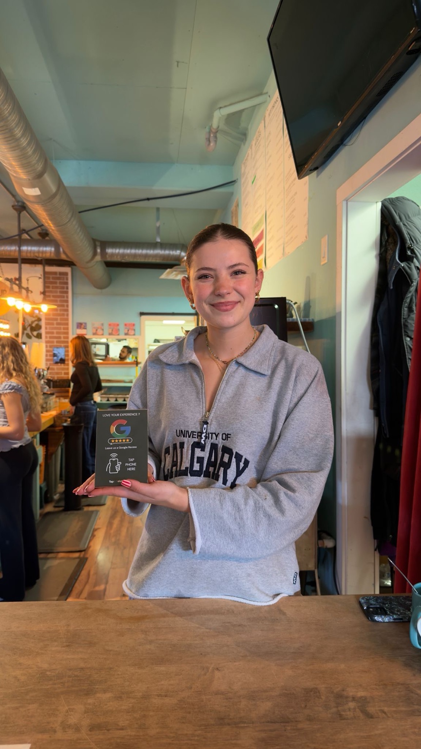 TapIt stand on the counter at Mudsharks